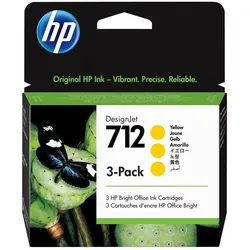 HP Original 712 Druckerpatronen 3er Pack gelb 29ml (3ED79A)