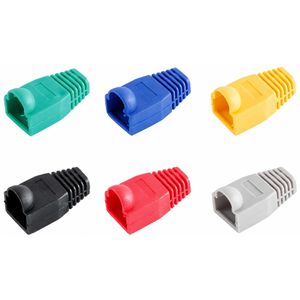S-Conn Knickschutztülle 72055-MIX, für RJ45 Modularstecker, für 6,3 mm Ø, farbig sortiert, 60 Stk, 60 Stück