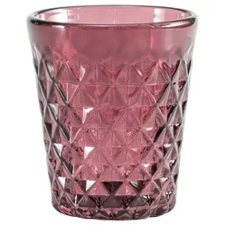 Zafferano Tumbler Balloton Ametista Kollektion - Mundgeblasene Glasbecher mit Reliefstruktur, 6er-Pack, 35 cl