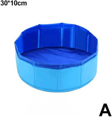 Inspire Curations SplashPaws Foldable Pet Pool Portable Summer Water Play & Bath Tub For Cats & Dogs a