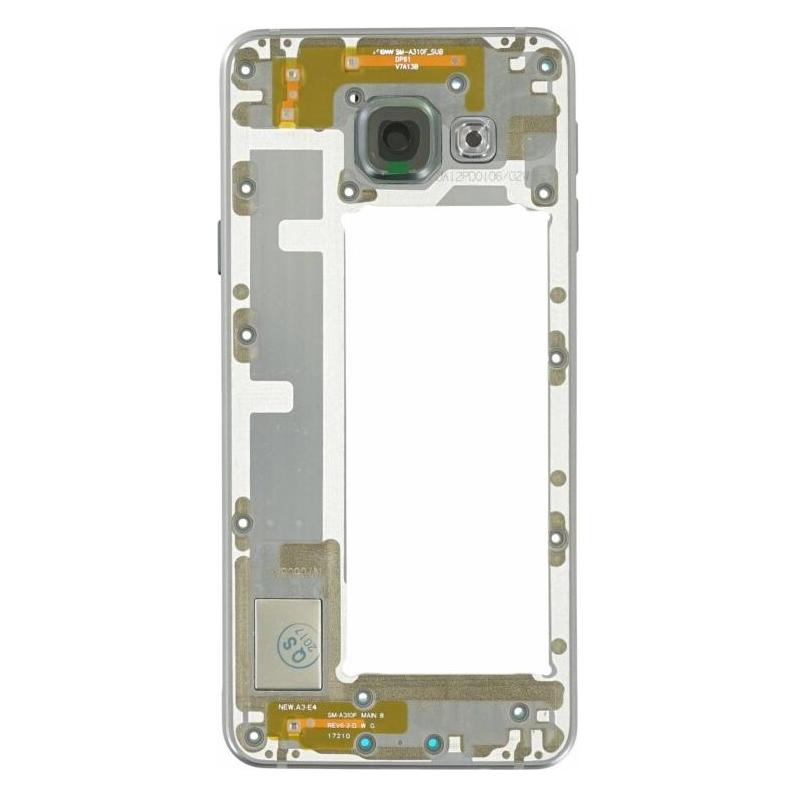 Samsung Galaxy A3 2016 A310 Mittelgehäuse schwarz (Samsung Galaxy A3 (2016)) (GH97-18074B)