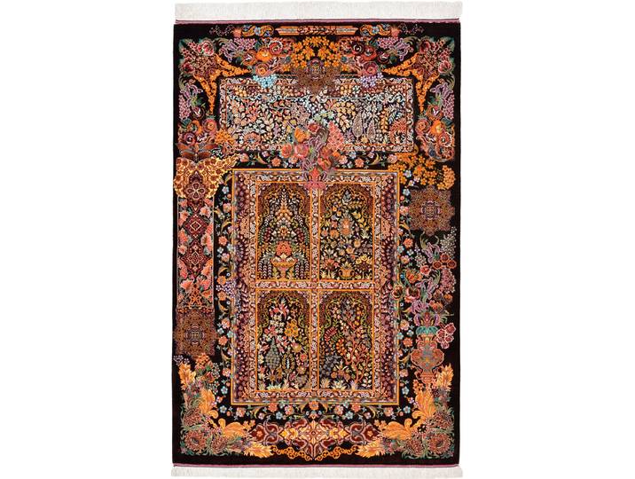 Ghom Seide Teppich 81x124 Handgeknüpft Orientteppich Perserteppich Seide