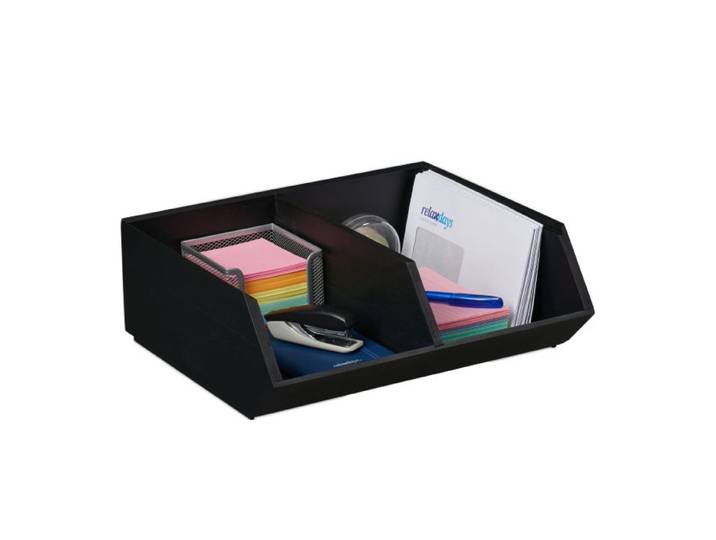 Relaxdays Bureau organizer bamboe stapelbaar