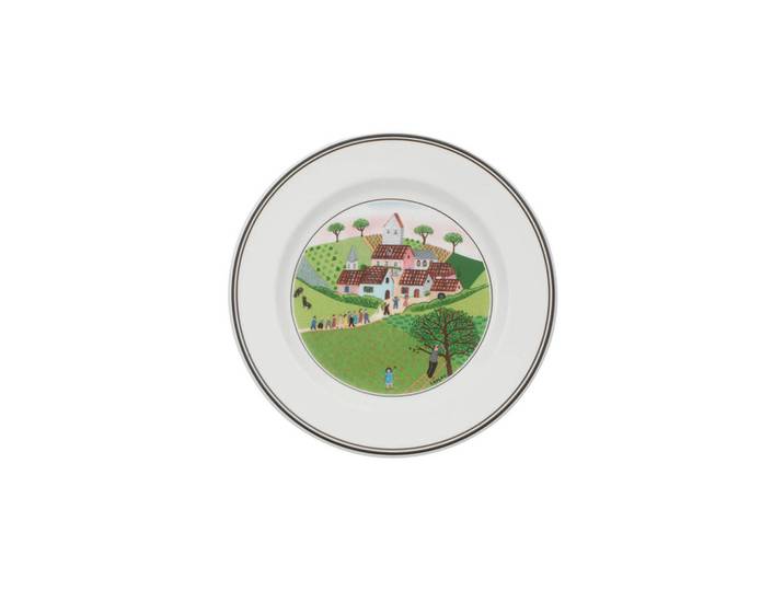 Villeroy & Boch Brotteller Heirat Design Naif bunt ø 17 cm, Mehrfarbig, Keramik, Rund, Geschirr, Teller