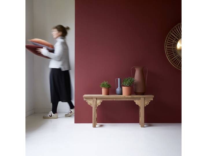 Niedrige Konsole aus massivem Recycling-Teak - Natur - Teak
