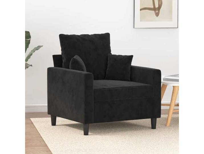 HEFZGDB Sessel Schwarz 60 cm Samt Modernes Design mit weichem Samtstoff und robustem Metallgestell für exzellente Stabilität und bequemes Sitzerlebnis, ideal zum Entspannen Lesen