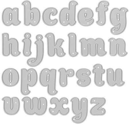 buttinette Stanzschablonen-Set "Kleinbuchstaben", 3 cm, 26-teilig