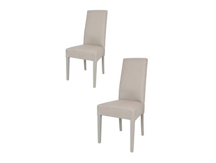 t m c s Tommychairs - 2er Set Moderne Stühle Chiara für Küche und Esszimmer, robuste Struktur aus lackiertem Buchenholz Farbe Gämsebraun, gepolstert und mit Stoff in der Farbe Gämsebraun bezogen
