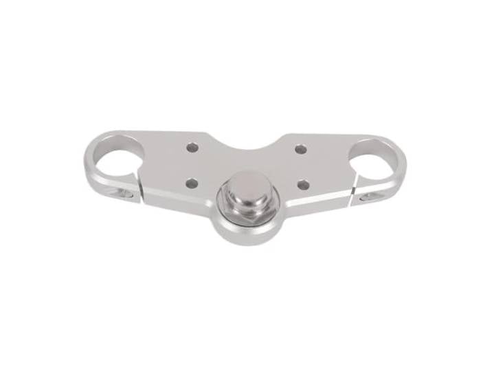 Obere Gabelbrücke， Für R75 R80 R90 R100 1980-1984 Aluminium Gabel Klemme Triple Motorrad Gabel Joch Platte Motorrad Zubehör Gabelführung Gabelbrücke，(Silver with Nut)