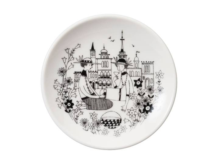 Arabia Soucoupe Emilia Ø 10,5 cm Noir-blanc