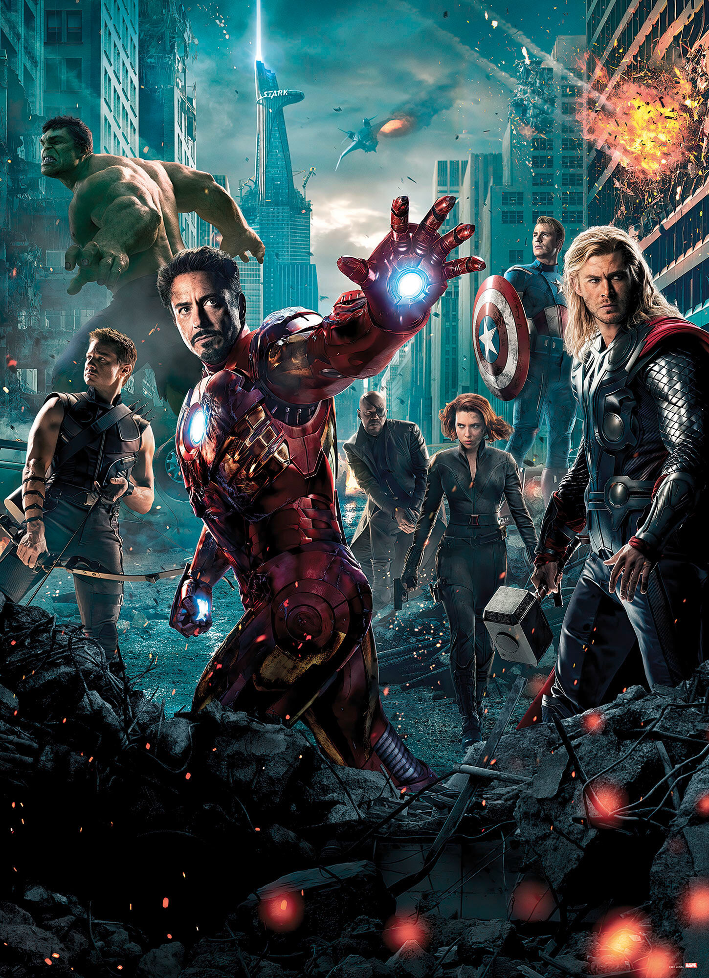 Fototapete KOMAR "Avengers-Movie-Poster - Grösse 184 x 254 cm", bunt, B:184m H:254m L:254m, Papier, Tapeten, Fototapete, Kinderzimmer bunt B/L: 184m x 254m
