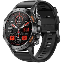 Giewont Veltori VT120-1 Smartwatch, schwarzes Silikonarmband (ohne SIM), Smartwatch