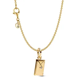 Pandora 21533 Damen-Kette Schmuckset Goldfarben mit Anhänger Liebesbrief