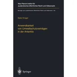 Anwendbarkeit von Umweltschutzverträgen in der Antarktis, Fachbücher von Niels Krüger