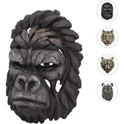 Deko Schädel HWC-H41, Wanddeko Kopf Trophäe, Polyresin Indoor Outdoor ~ Gorillakopf 34cm