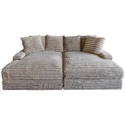 KAWOLA Big Sofa CADY Megacord taupe