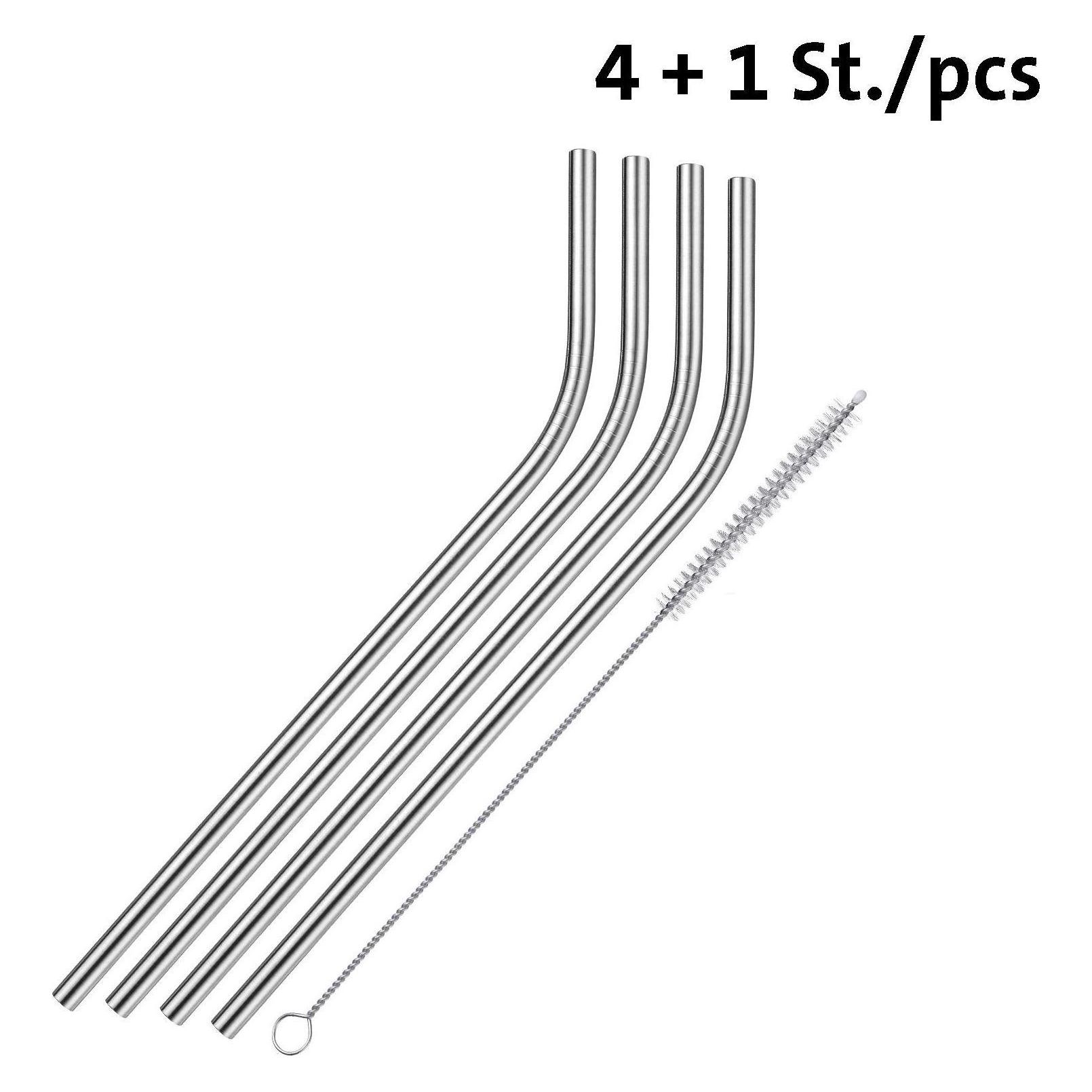 Westmark 4 Trinkhalme Edel. Knick geb. + Reinigungsb., ø 6 x 215 mm (62742260)