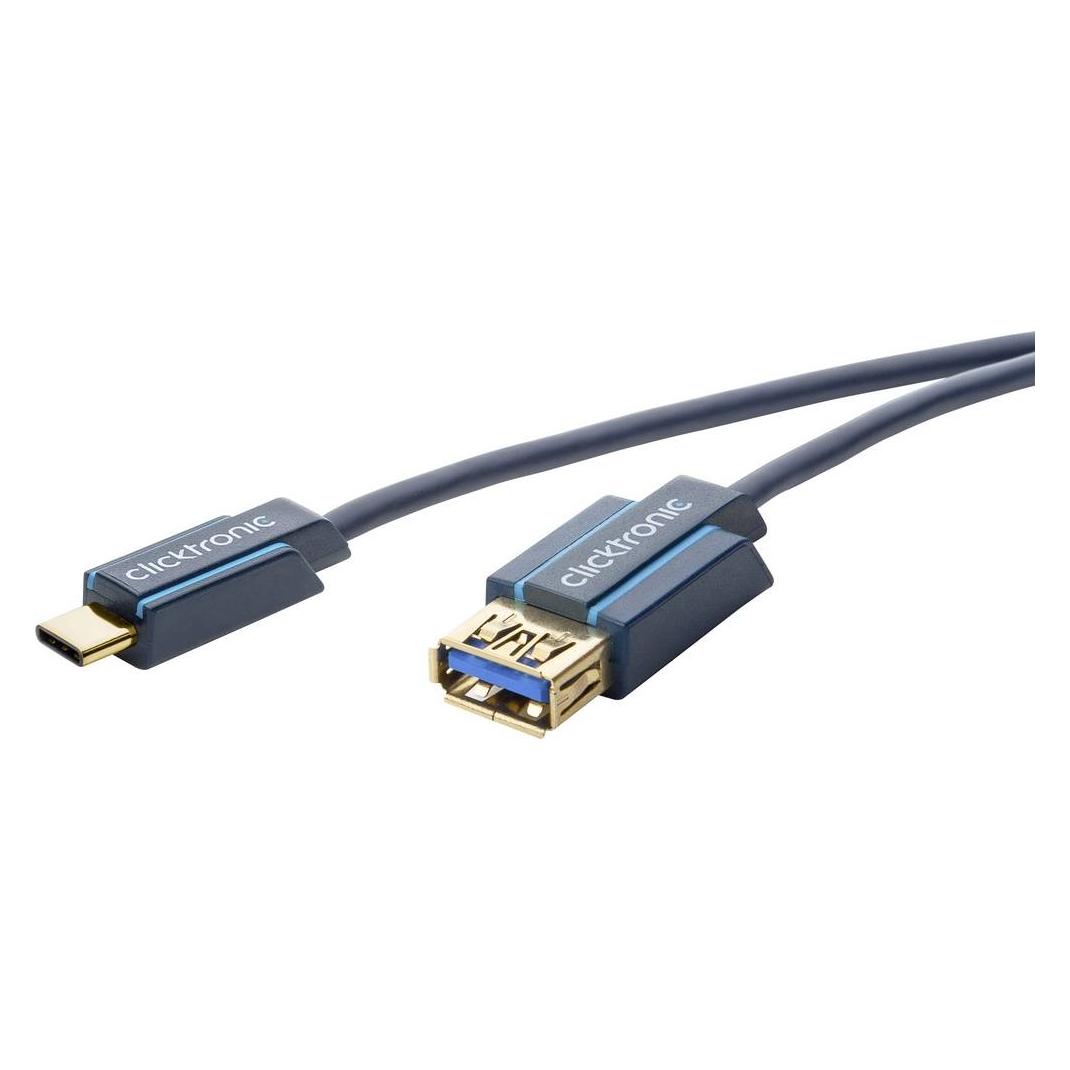 clicktronic USB-C Adapterkabel (0.50 m, USB 3.2 Gen 1) (45127)