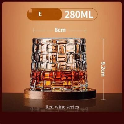 Uplifted Finds Rotating Crystal Whiskey Tumbler High Performance Spinning Brandy Glass With Centrifugal Precision Base e 2 Pcs