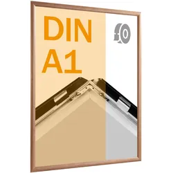 Klapprahmen A1, selbstklebend holzoptik hell  | Gehrung, Aluminium
