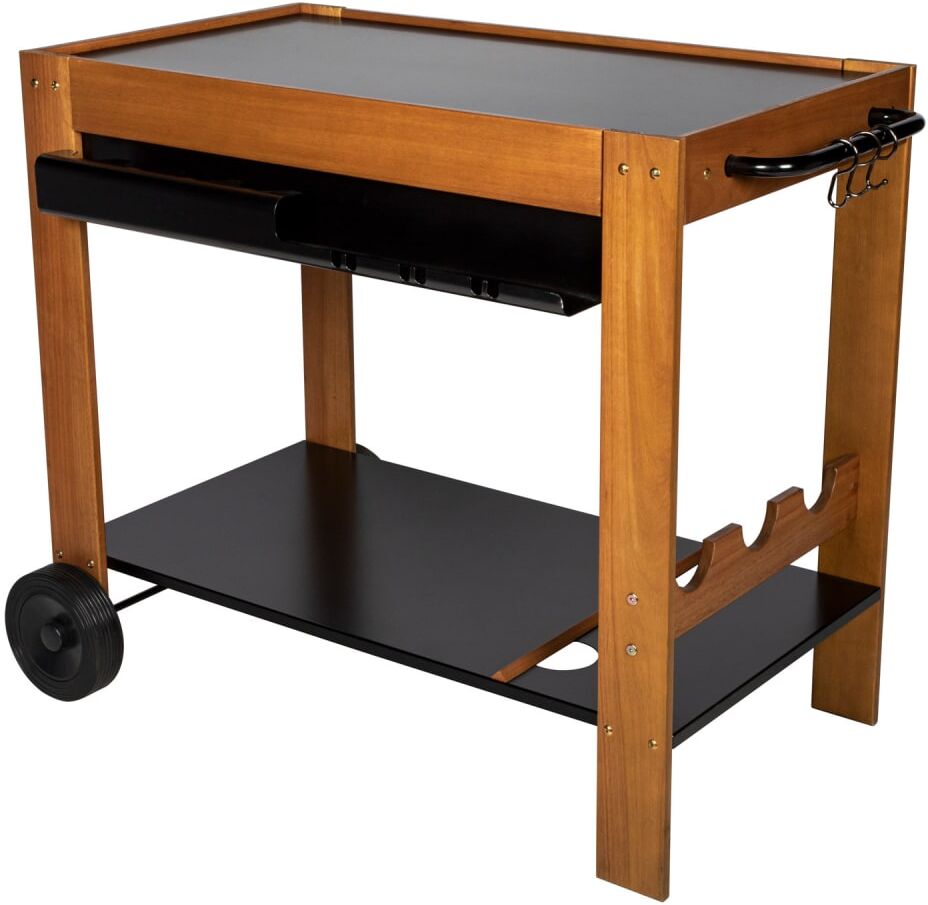 Somagic Desserte mobile pour plancha Marron 101x81x62cm