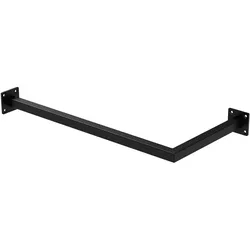 ML-Design Kleiderstange Übereck für die Wand 30x60 cm Schwarz aus Stahl