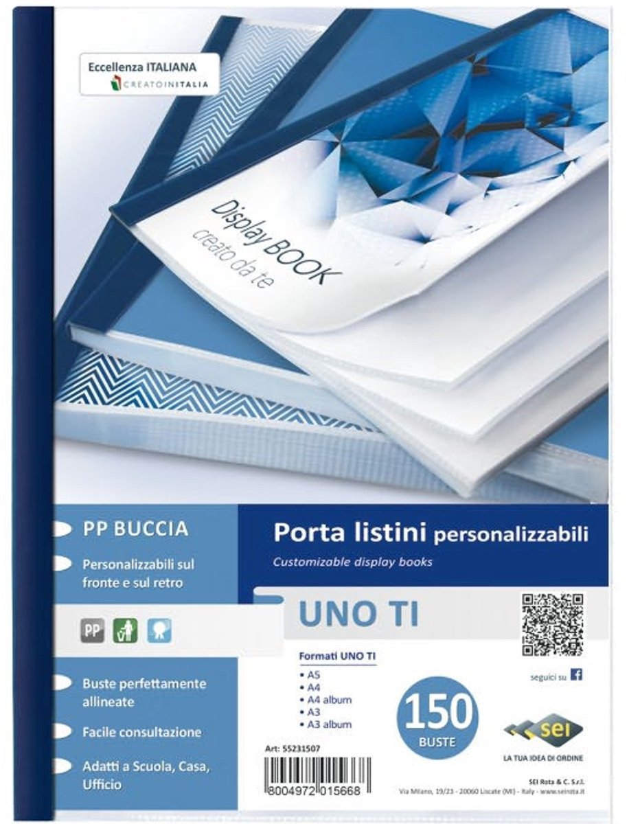 SEI Rota Uno TI presentatiedisplayboek met 150 vakken voor A4