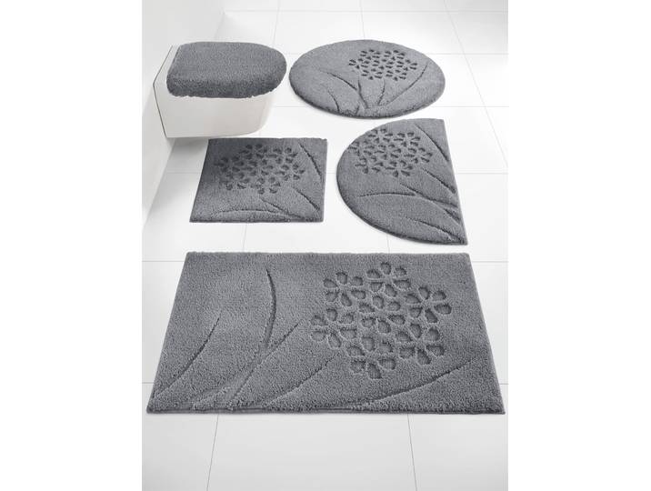 Badematte GRUND Gr. 6, grau, rund ( Ø 75cm), Badematten, Badematte