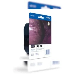 Tintenpatrone LC-1220BK Twin Pack für Brother Drucker, schwarz, für ca. 300 Seiten je Patrone