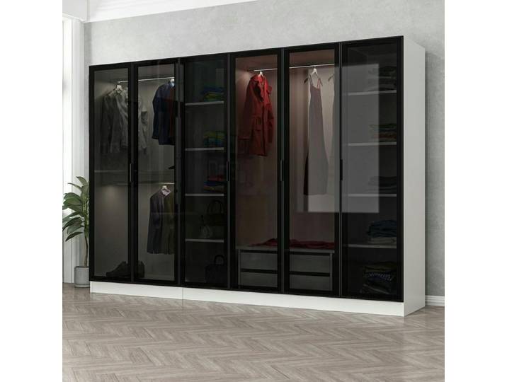 Dressing 6 portes BYRON - Blanc