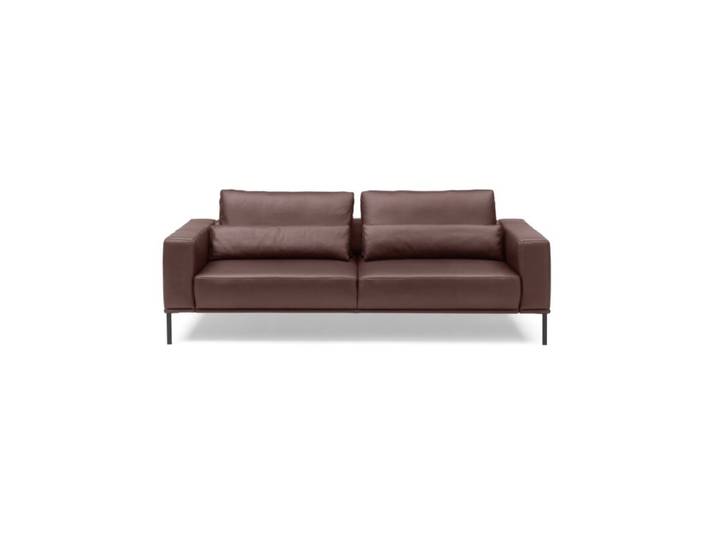 Musterring JustB! Ledersofa optional mit motorischem Sitzvorzug - Leder Mercury red - ohne Funktion - inkl. Nierenkissen - 2,5-Sitzer Sofas ohne Funktion Modern, Zeitlos