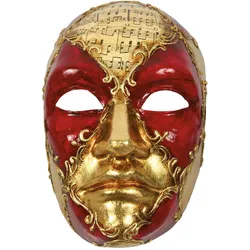 Maskworld Volto Maschile schacchi rosso