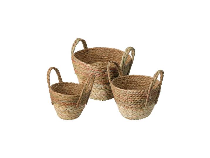 Aufbewahrungskorb Seegras Set 3-teilig natur