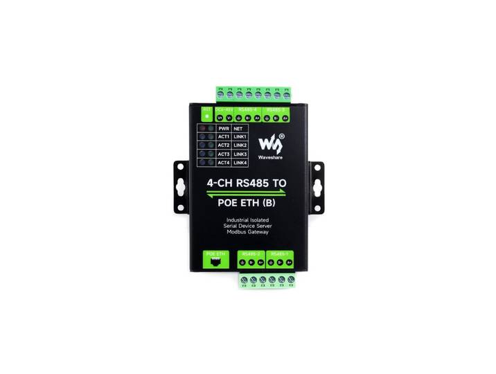 Serveur série Ethernet RS485 vers RJ45, 4 canaux, fonctionnement indépendant RS485, module série industriel isolé à montage sur rail