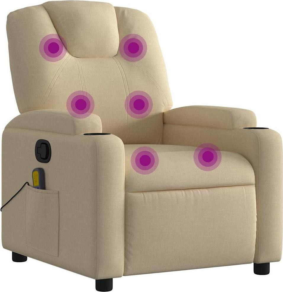 Syfax Massagestoel Crème Stof