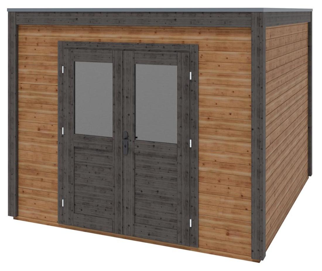 Gartenhaus, Gerätehaus Sora 3.09x3.09m - 9.55m2 - 28mm - Imprägniert