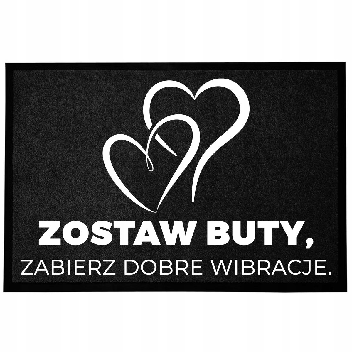 TabPrint Moderne zwarte deurmat met print, 40 x 60 cm