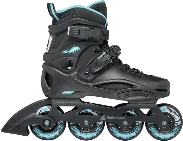 Freeskates Rollerblade RB 80 (Black/Teal - 4)  - Black;Teal - Size: 4 UK