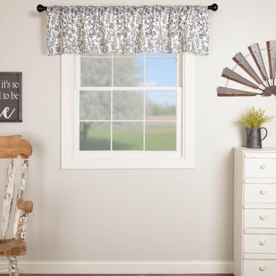 VHC Brands Blue Floral Valance