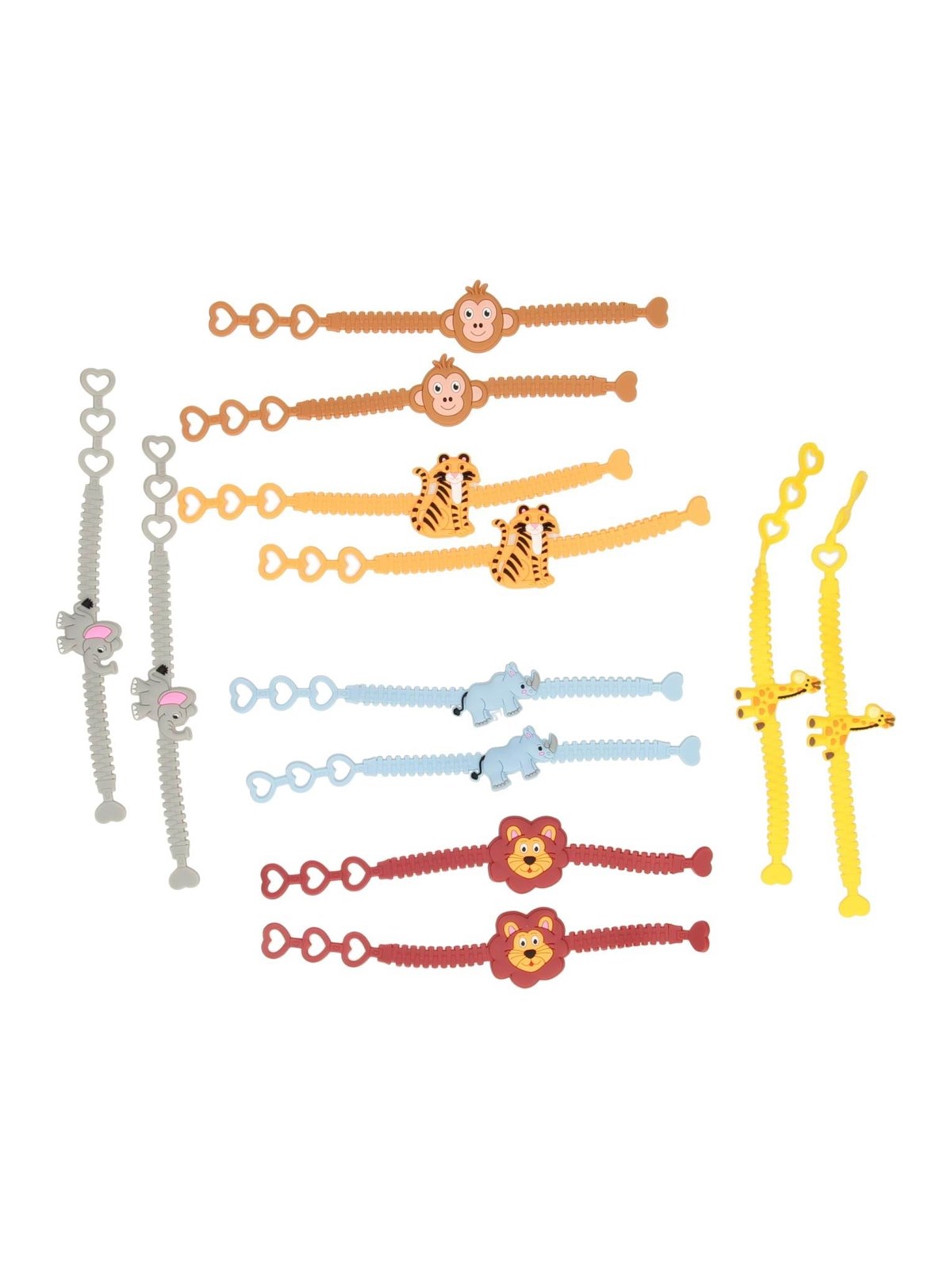 LG-Imports Bracelet Wild Animals set of 12 pcs.