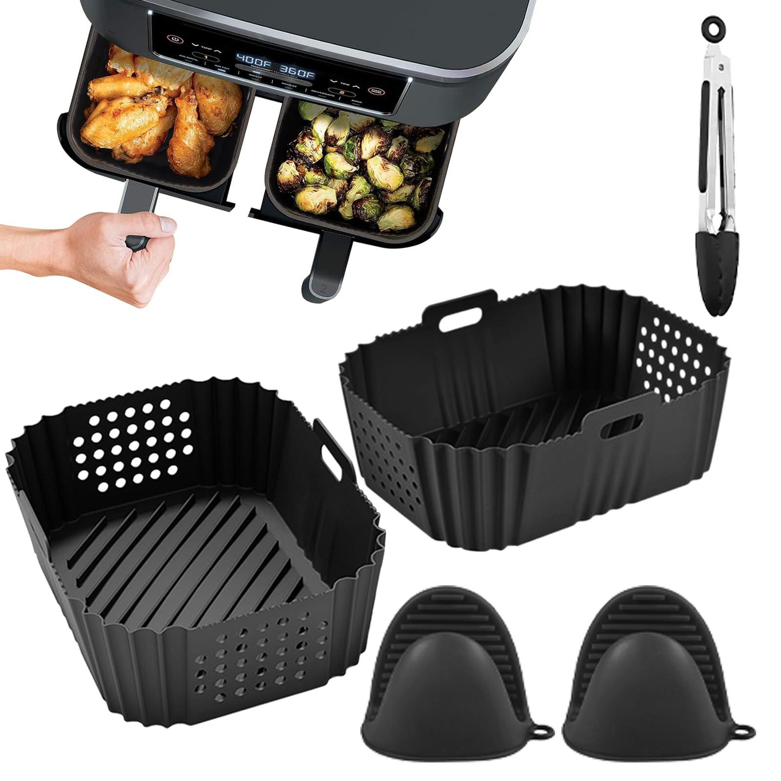 Selius 2 stuks luchtfriteuse-accessoires houder voor luchtfriteuse