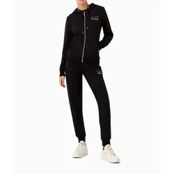 EA7 für Damen. 8NTV51_TJ9RZ Trainingsanzug Evolution schwarz (3XL), Lässig, Polyester, Langarm