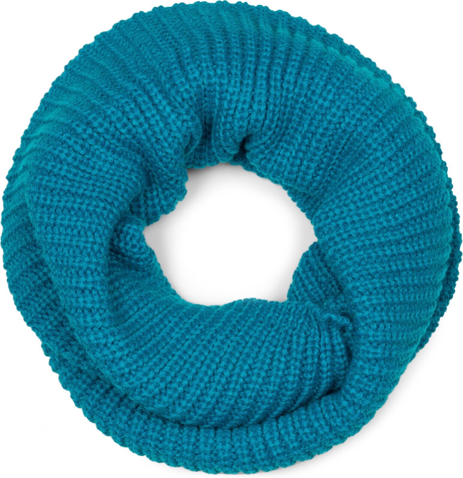 Strickschal STYLEBREAKER "Unifarbener Feinstrick Loop", Damen, blau (petrol), Obermaterial: 100% Polyacryl PAN., Modisch, Modetücher