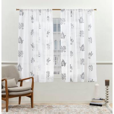 Nicole Miller New York Mabel Sheer Rod Pocket Curtain Panel Pair