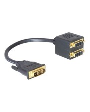Delock DVI-Adapter DVI-D M W 20 cm Goldbeschichtete Anschlüsse (65051)