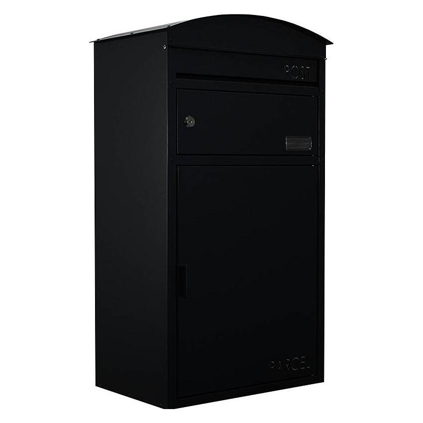 SafePost 48 Briefkasten mit Paketfach schwarz (25 x 39.50 x 72.70 cm) (900110)