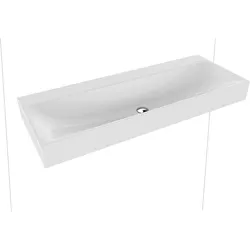 Kaldewei SILENIO Wand-Doppelwaschtisch, 1200x460 mm, Manhattan, Perl-Effekt, 2x1-Hahnlochbohrung, mit Überlauf