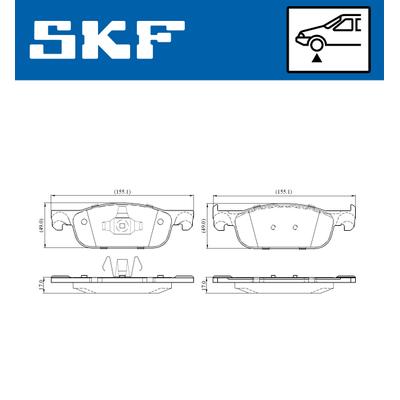 SKF Bremsbelagsatz, Scheibenbremse VKBP 80020 für DACIA