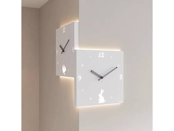 Horloge murale numérique moderne nordique, horloge murale esthétique, décoration minimaliste pour salon, horloge créative double face