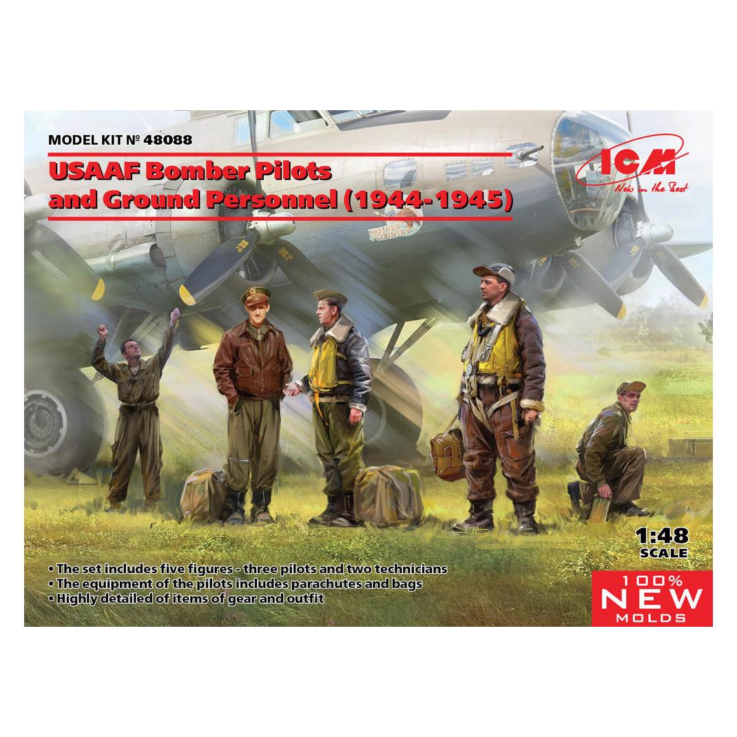 ICM USAAF Bomber Pilots and Ground Personnel (1944-1945) (100% new molds) (48088)
